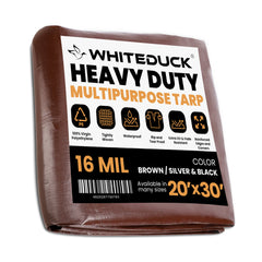 White Duck Outdoors - Super Heavy Duty Poly Tarp Cover Thick 16 Mil, 8 oz - PT-