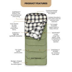 White Duck Outdoors - Slumbernest™ Sleeping bag  50°F - SB-78x34-50F