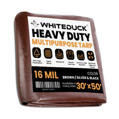 White Duck Outdoors - Super Heavy Duty Poly Tarp Cover Thick 16 Mil, 8 oz - PT-