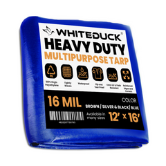 White Duck Outdoors - Super Heavy Duty Poly Tarp Cover Thick 16 Mil, 8 oz - PT-