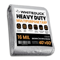 White Duck Outdoors - Super Heavy Duty Poly Tarp Cover Thick 16 Mil, 8 oz - PT-