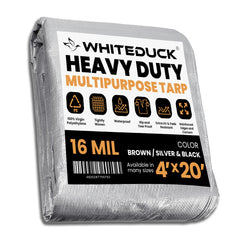 White Duck Outdoors - Super Heavy Duty Poly Tarp Cover Thick 16 Mil, 8 oz - PT-