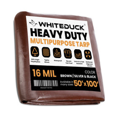 White Duck Outdoors - Super Heavy Duty Poly Tarp Cover Thick 16 Mil, 8 oz - PT-