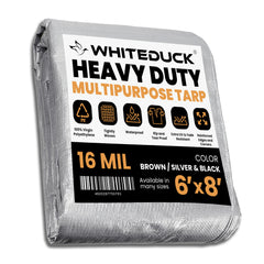 White Duck Outdoors - Super Heavy Duty Poly Tarp Cover Thick 16 Mil, 8 oz - PT-