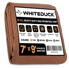 White Duck Outdoors - 100% Cotton Canvas Tarp 18 oz. - FBA