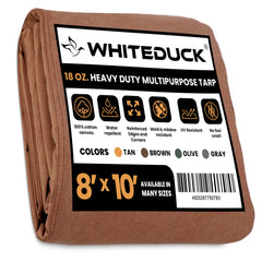 White Duck Outdoors - 100% Cotton Canvas Tarp 18 oz. - FBA