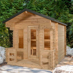 Dundalk LeisureCraft - Georgian Cabin Sauna with Porch - CTC88PW