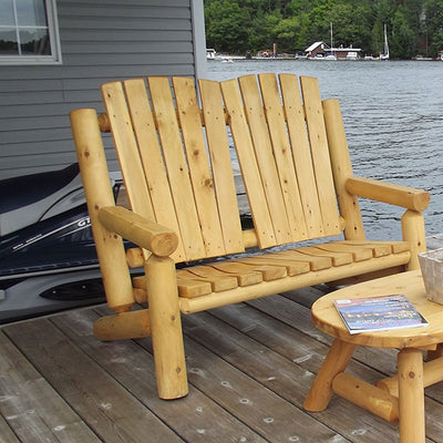 Dundalk LeisureCraft - Adirondack Log 2 Seat Bench - L224