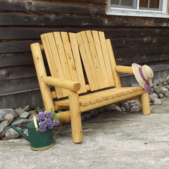 Dundalk LeisureCraft - Adirondack Log 2 Seat Bench - L224