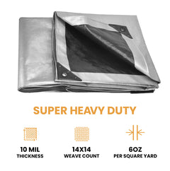 White Duck Outdoors - Heavy Duty Poly Tarp 10 mil, 6 oz. - 10-PT