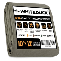 White Duck Outdoors - 100% Cotton Canvas Tarp 18 oz. - FBA