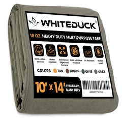 White Duck Outdoors - 100% Cotton Canvas Tarp 18 oz. - FBA