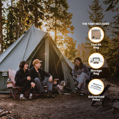 White Duck Outdoors - USED - 20' Regatta Bell Tent - Desert Red - WD-RBT-24-U3