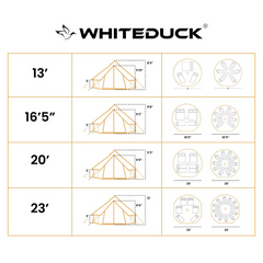 White Duck Outdoors - 20' Avalon Bell Tent - TNT-00915