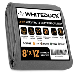 White Duck Outdoors - 100% Cotton Canvas Tarp 18 oz. - FBA